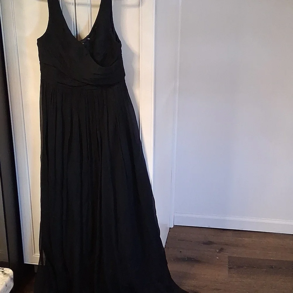 J. Crew Black Silk Chiffon Formal Dress Size 8 Petite